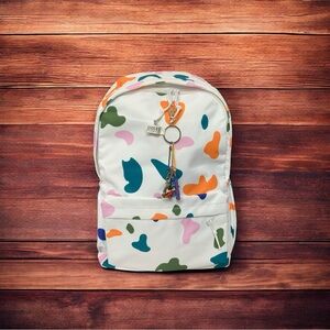 Graphic Print Fashion Backpack with Disney bag charm-NWT